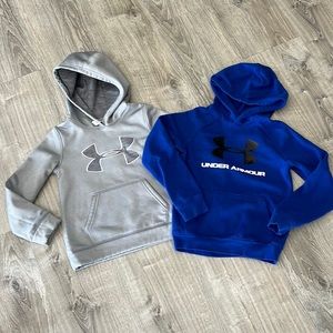 Bundle of (2) boys size small hoodies; under Armour